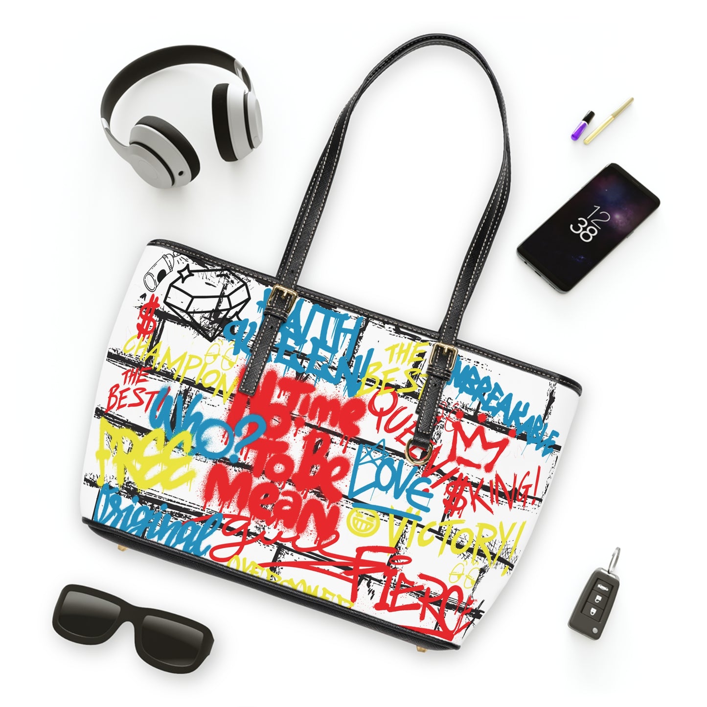Graffiti Shoulder Bag - Large