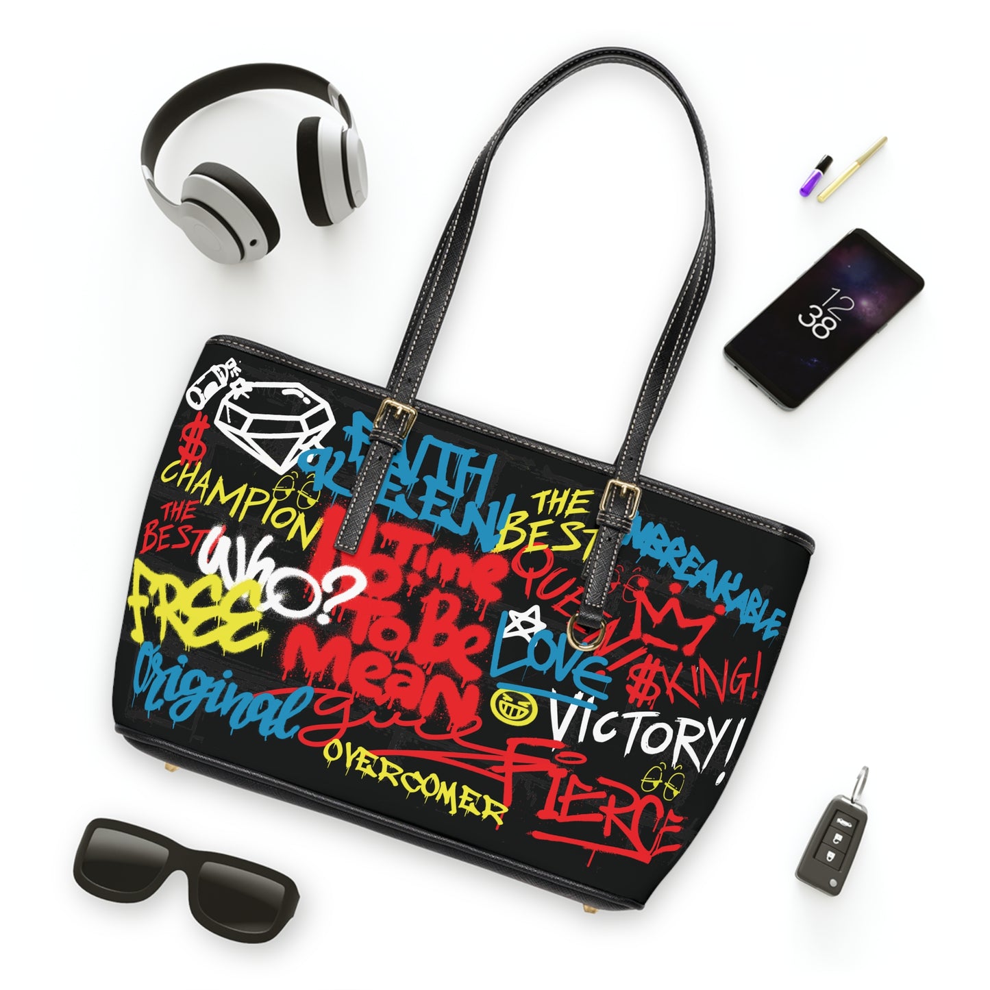 Graffiti Shoulder Bag - Large